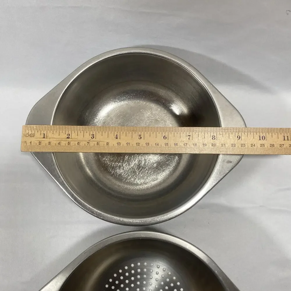 Revere Ware No Handle Pair Steamer and Double Boiler Inserts Set Fit 7” Saucepan